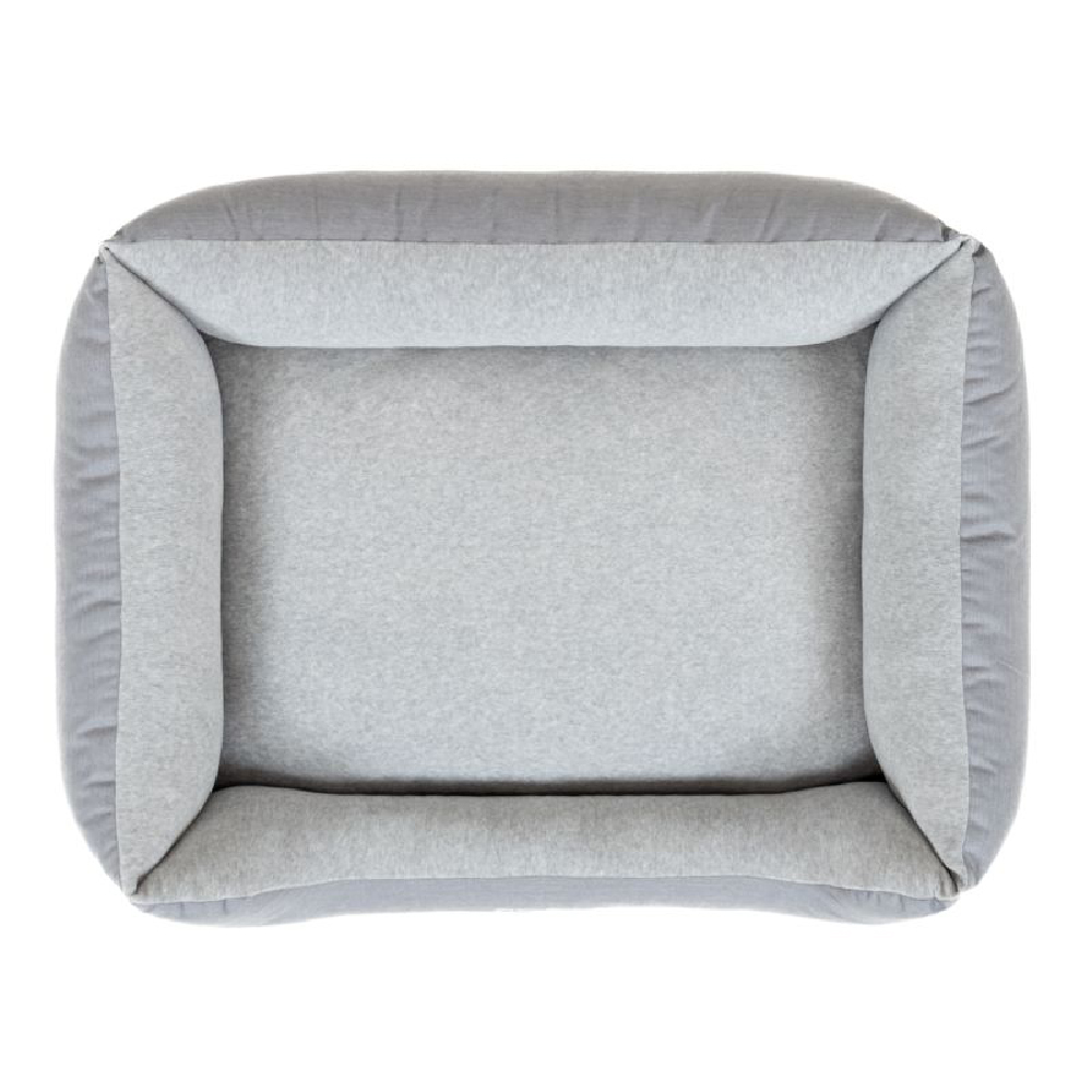 Hundebett, Haustierbett, weiches Kissen, Grau, quadratisch
