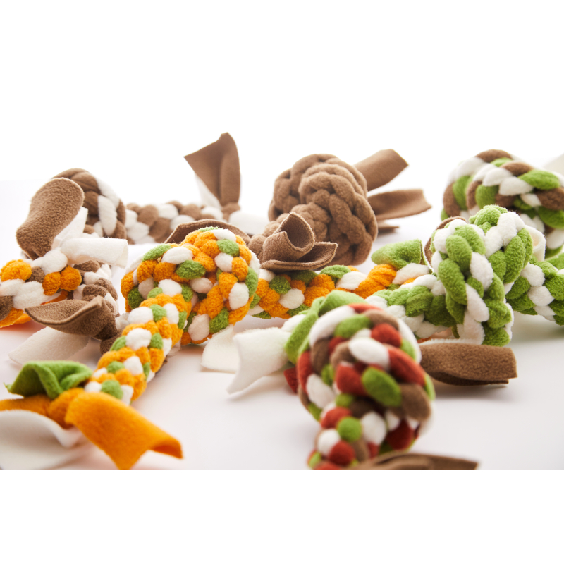 Leckerlis, Kausnack?, Kauspielzeug, Zugspielzeug, geflochtenes Spielzeug