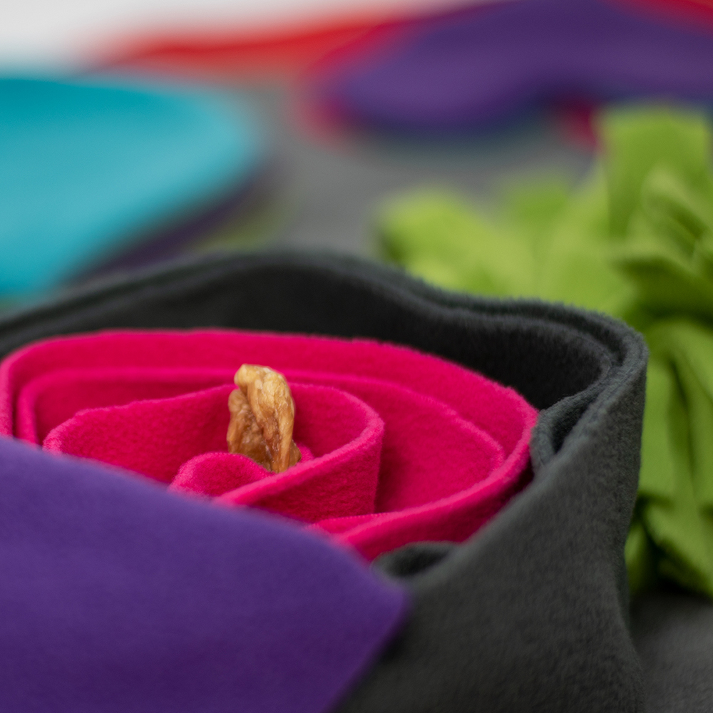 Schal, Fleece, Rosa, Gefaltet, Zierknopf