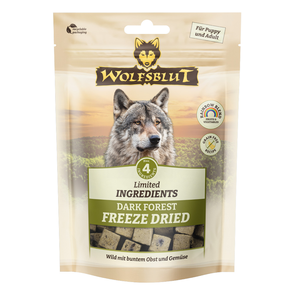 Hunde-Leckerlies, Trockenfutter, Dark Forest, Frost getrocknet, 4 Zutaten