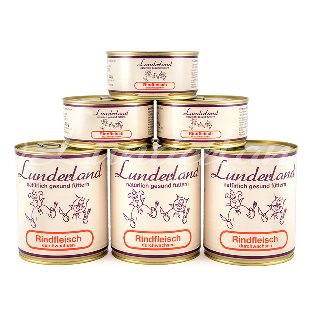 Lunderland Reinfleischdose Rind durchwachsen Aluminium, Zinn, Kann, Konserven, Lebensmittel