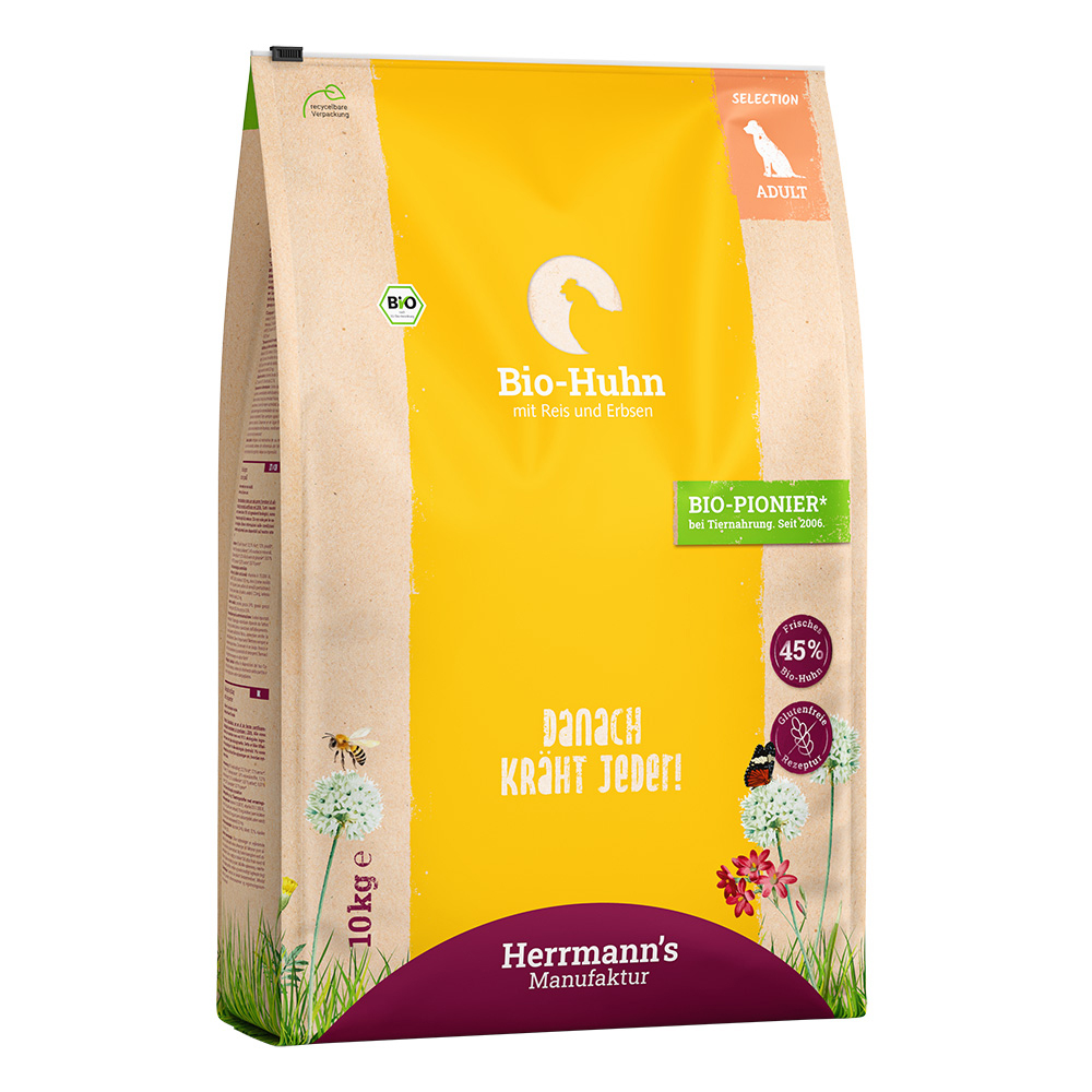 Bio-Huhn, Hundefutter, 10kg, Tierfutter, Bio-Pionier